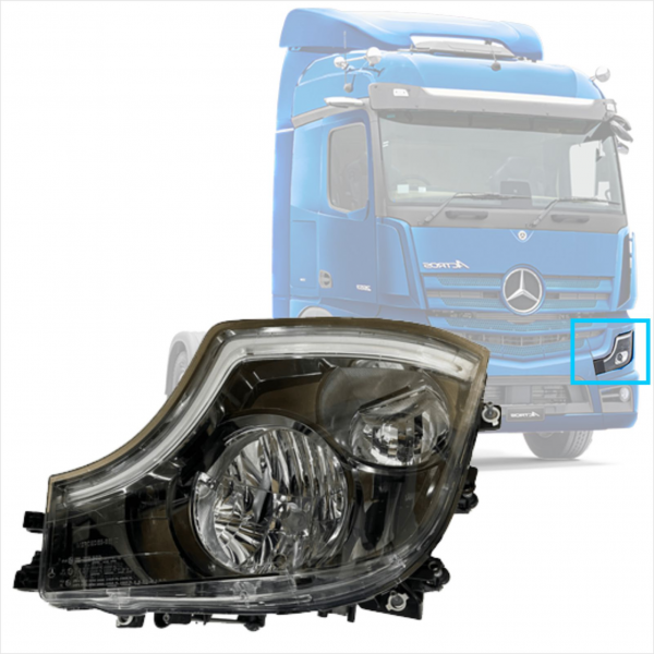 Farol Principal Mb Actros 2020 Com Fundo Fume Le P...
