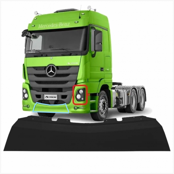 Parachoque Mb Actros 2016 A 2020 Bl Fibras*