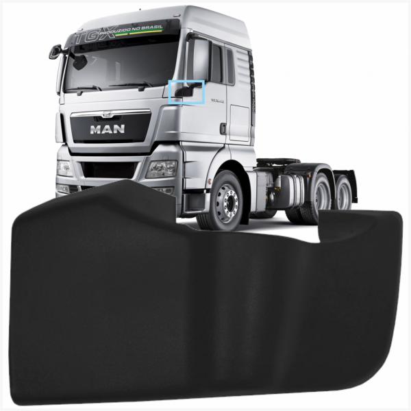 Acabamento Braco Retrovisor Inferior L.e. Man Tgx/meteor Bl Fibras*