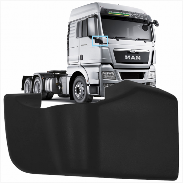 Acabamento Braco Retrovisor Inferior L.d. Man Tgx/meteor Bl Fibras*