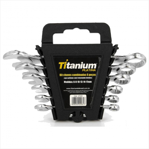 Kit Chave Combinada - 6 Pecas Titanium Do Brasil