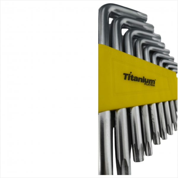 Kit De Chaves Torx 9 Pcs Titanium Do Brasil