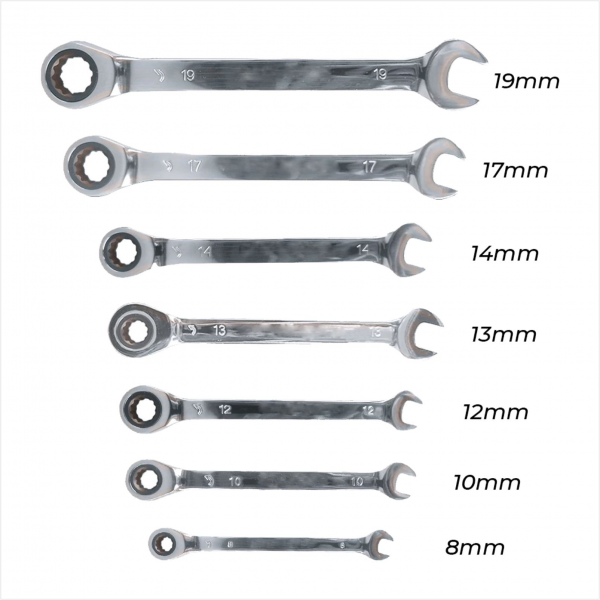 Kit Chave Combinadas 7pcs Titanium Do Brasil