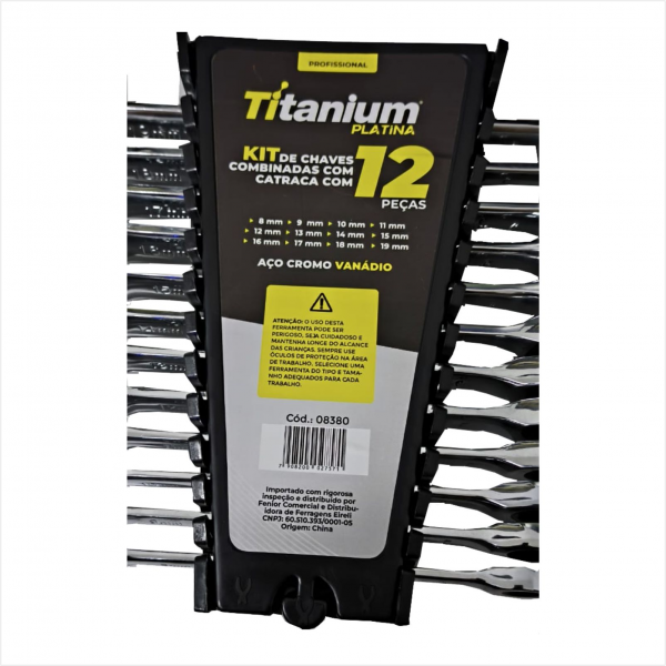 Kit Chaves Combinadas 12pcs Titanium Do Brasil