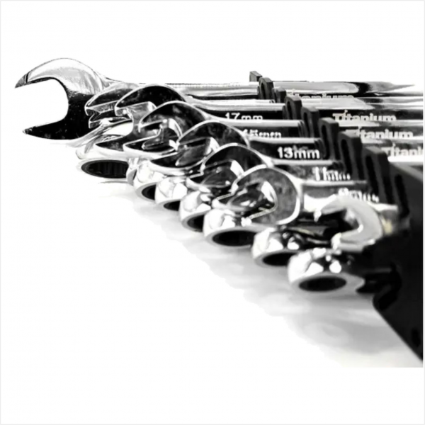 KIT 16 CHAVES COMBINADAS CATRACA 6 A 24MM AÇO CR-V