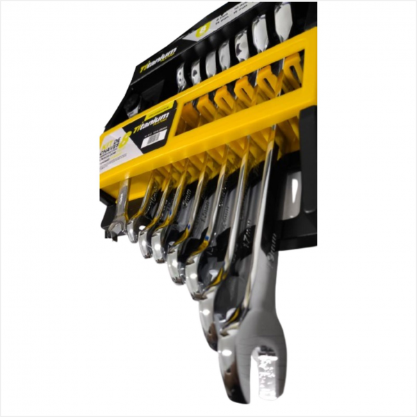 Kit Chaves Combinada Catraca 8pcs Titanium Do Brasil