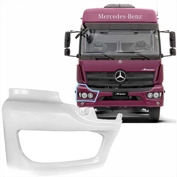 Ponteira P/ Choque Mb Atego Mod. 2024 Acima L.d. Bl Fibras*