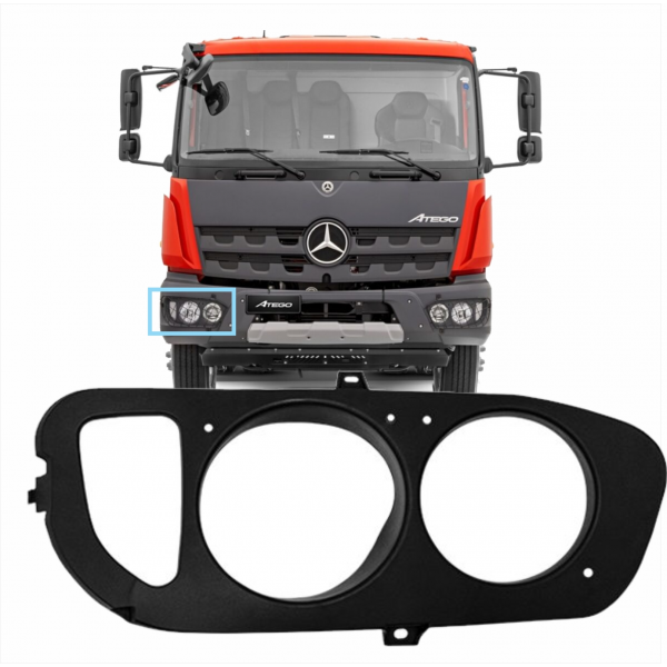 Moldura/aro Do Farol Ld. Atego 2024 Em Diante Bl F...