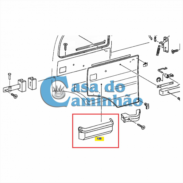 BOLSA INTERNA DA PORTA - MERCEDES 1113 / 1313 - 3317207074