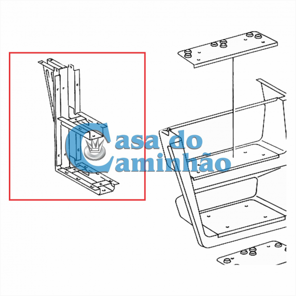 SUPORTE DO ESTRIBO DIREITO - MERCEDES 1935 E 1941 - 3846607830