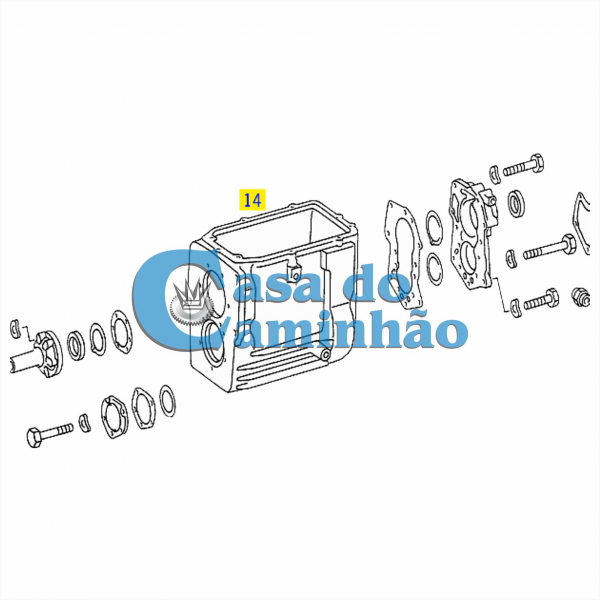 CARCAÇA DO CÂMBIO G360 - MERCEDES ÔNIBUS OH 1419 3442600311