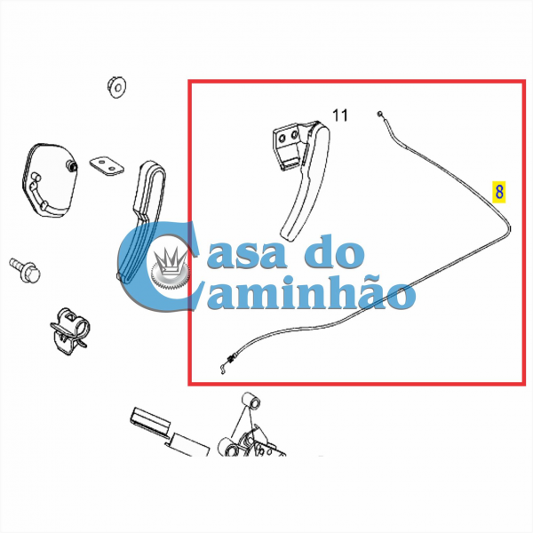 KIT CABO COM GATILHO ABERTURA CABINE