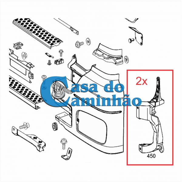 PAR SUPORTE DO FAROL AXOR