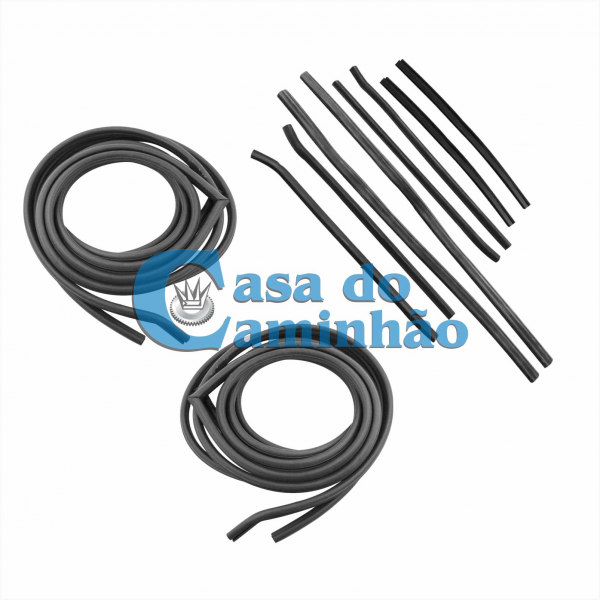 KIT BORRACHA DE PORTA CANALETA E PESTANA VW WORKER