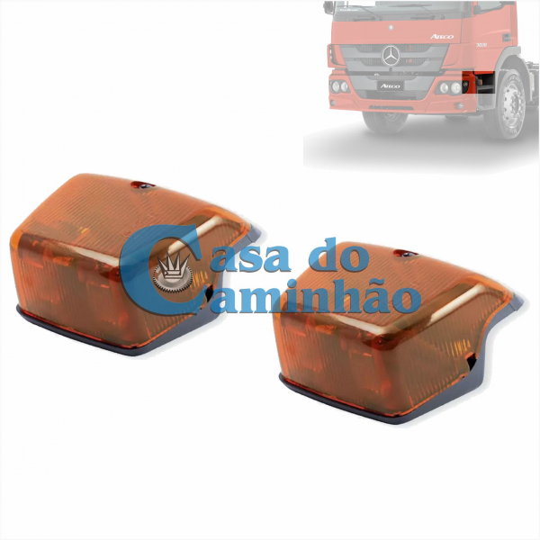 PAR LANTERNA DE SETA DO ESTRIBO AMARELA MBB ATEGO