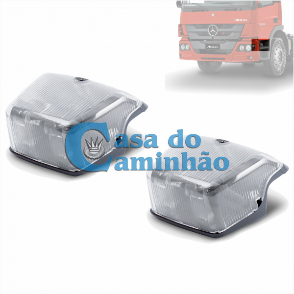 PAR LANTERNA DO ESTRIBO CRISTAL MBB ATEGO