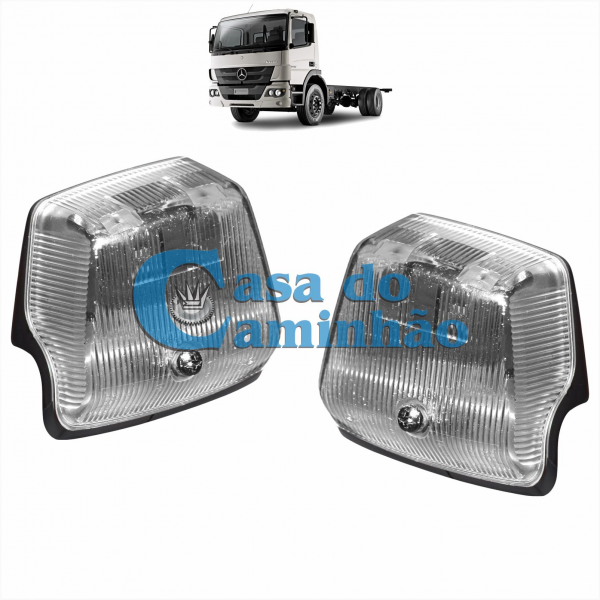 PAR LANTERNA DO ESTRIBO CRISTAL MBB ATEGO