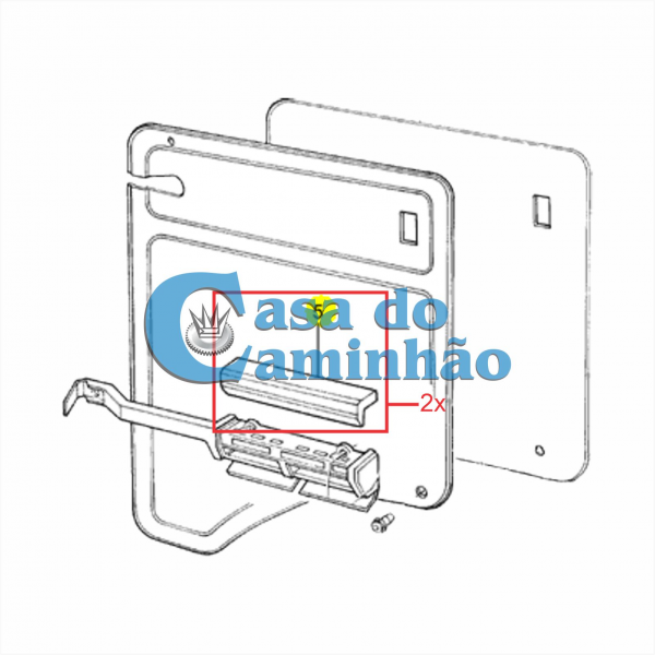 PAR ALMOFADA DO DESCANSA BRACO FORD CARGO