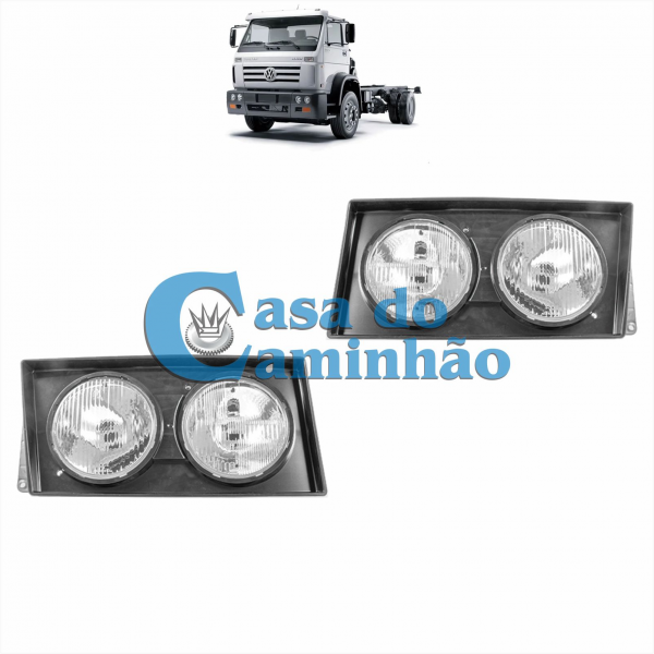 PAR FAROL DIANTEIRO VW WORKER MASCARA NEGRA