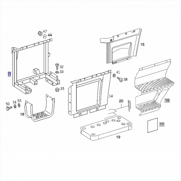 PAR SUPORTE ESTRIBO MBB ATRON 2423