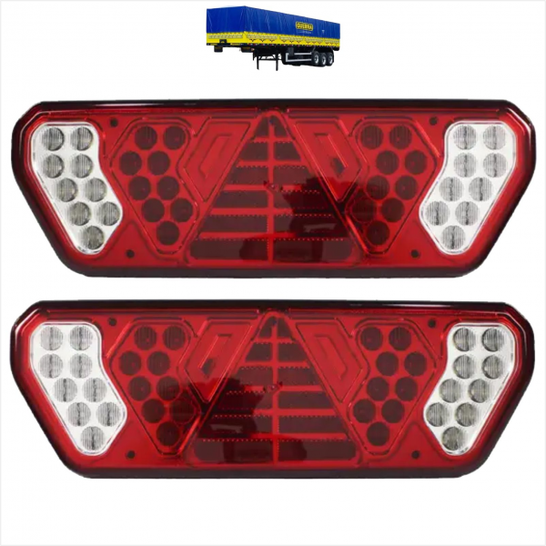 PAR LANTERNAS TRASEIRA CARRETAS GUERRA