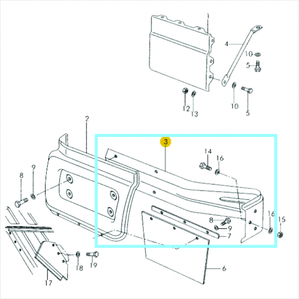 PAR SUPORTE PARALAMA VW 8140