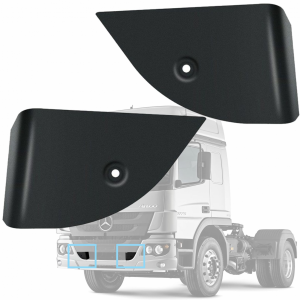 PAR TAMPA DE ACABAMENTO DO PARACHOQUE MBB ATEGO