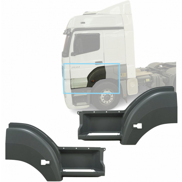 PAR ESTRIBO COM PARALAMA MBB AXOR TETO ALTO