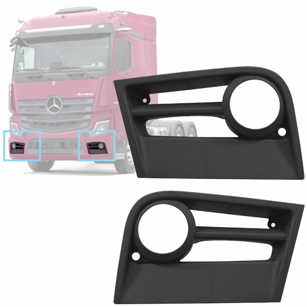 PAR MOLDURA FAROL AUXILIAR MBB NEW ACTROS 2548