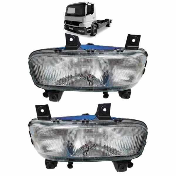 PAR FAROL COM AUXILIAR FRISADO MBB ATEGO 2004