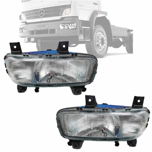 PAR FAROL COM AUXILIAR FRISADO MBB ATEGO 2004