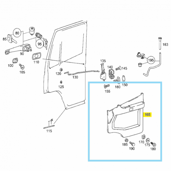 JOGO REVESTIMENTO DA PORTA MERCEDES 1218