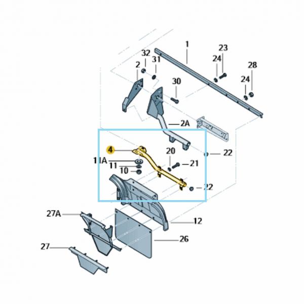 PAR SUPORTE PARALAMA TRAÇÃO CONSTELLATION