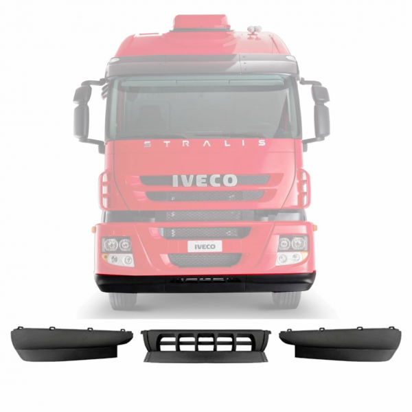 KIT 3 PARTES SPOILER DO PARACHOQUE IVECO STRALIS