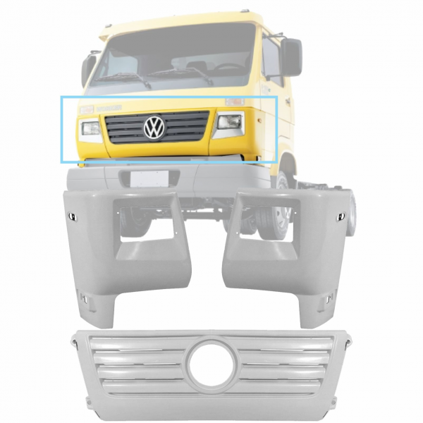 KIT GRADE C MOLDURA DO FAROL VW WORKER LEVE