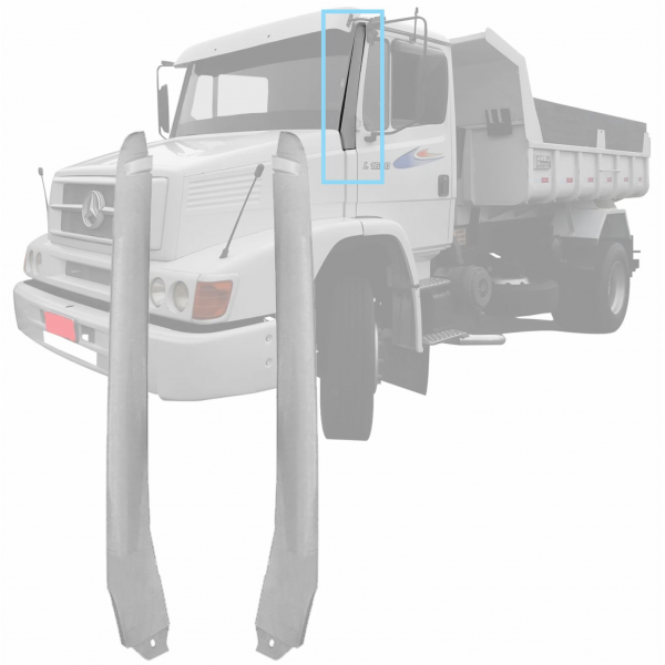 PAR REVESTIMENTO DA COLUNA DO PARABRISA MB 1620