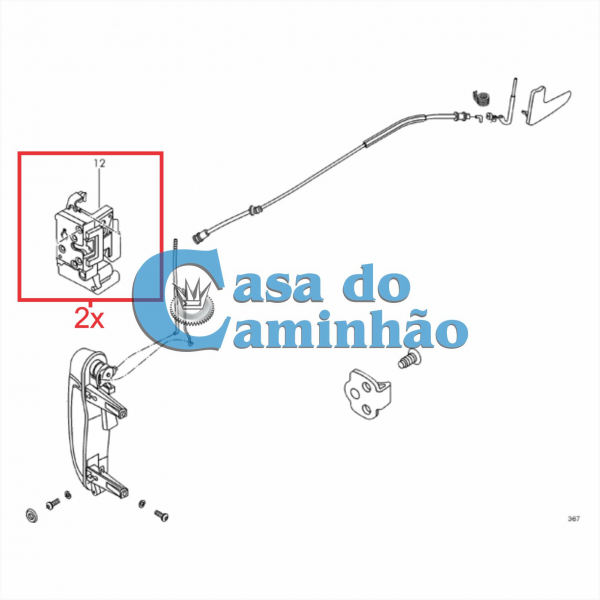 PAR FECHADURA PORTA VW CONSTELLATION 17280 24280