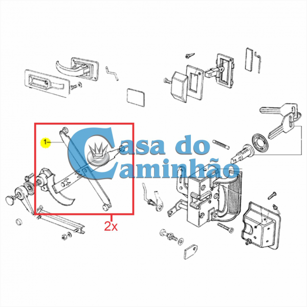 PAR MÁQUINA VIDRO MANUAL FORD CARGO 2002 2003