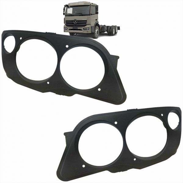 PAR MOLDURA ARO FAROL MB ATEGO