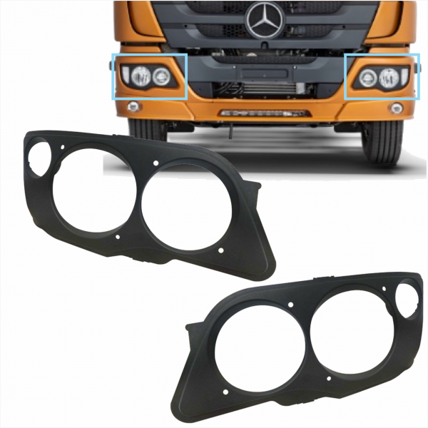 PAR MOLDURA ARO FAROL MB ATEGO
