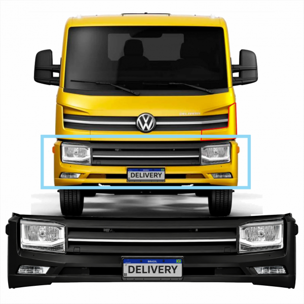 KIT PARACHOQUE COMPLETO COM FAROIS VW NOVO DELIVER...