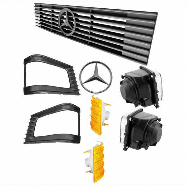 KIT GRADE COM MOLDURA FAROIS E PISCAS MBB 709 2