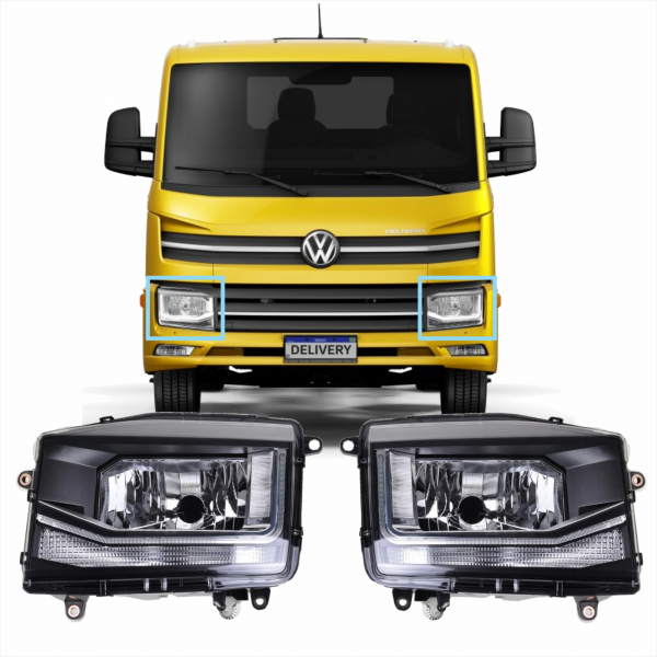 PAR FAROL DIANTEIRO VW NOVO DELIVERY 2012/...